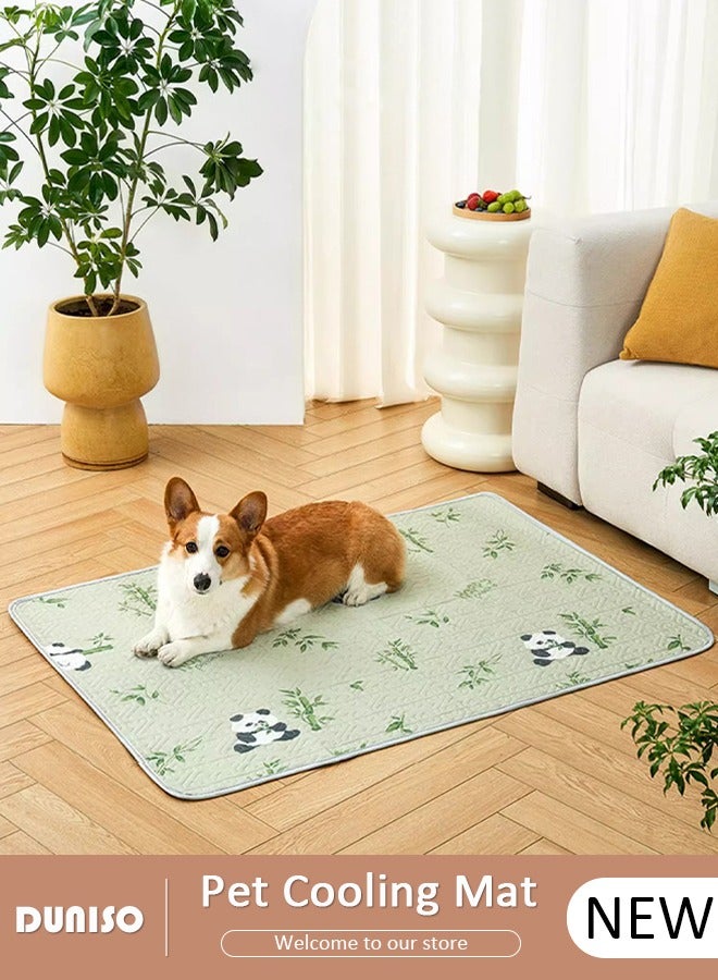 DUNISO Pet Cooling Mat,Dog Cooling Mat,70x90cm Washable Cat Ice Cooling Pad with Breathable Ice Silk, Non-Toxic Foldable Pet Cooling Pad for Medium, Small Breed Dogs Cats, Dogs Self Cooling Mat for Indoor Outdoor  - Image 1