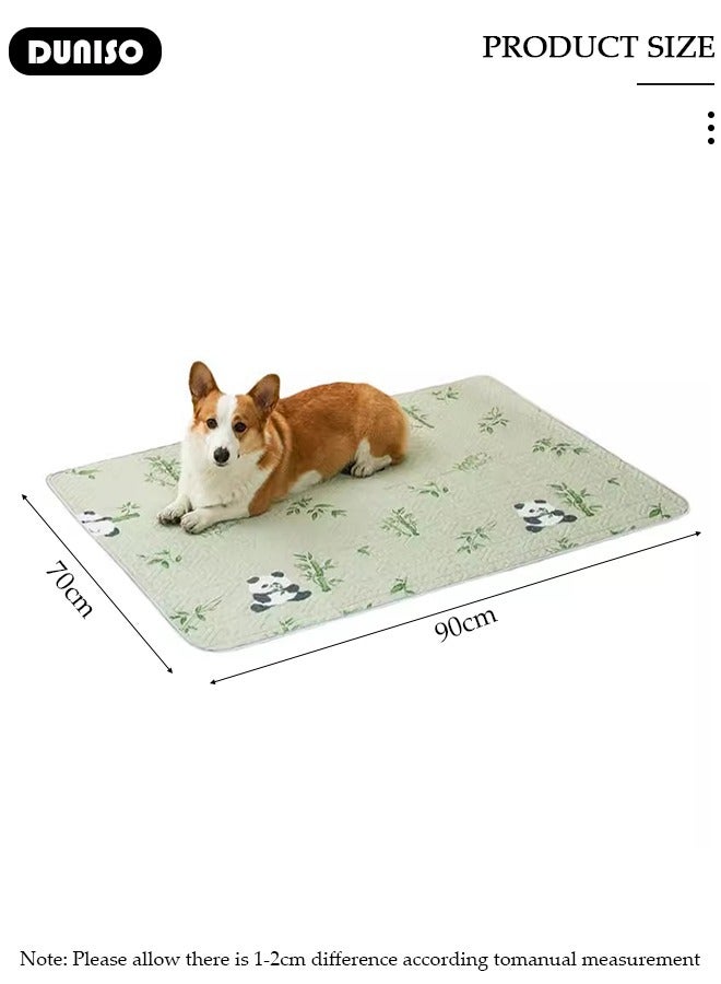 DUNISO Pet Cooling Mat,Dog Cooling Mat,70x90cm Washable Cat Ice Cooling Pad with Breathable Ice Silk, Non-Toxic Foldable Pet Cooling Pad for Medium, Small Breed Dogs Cats, Dogs Self Cooling Mat for Indoor Outdoor  - Image 2