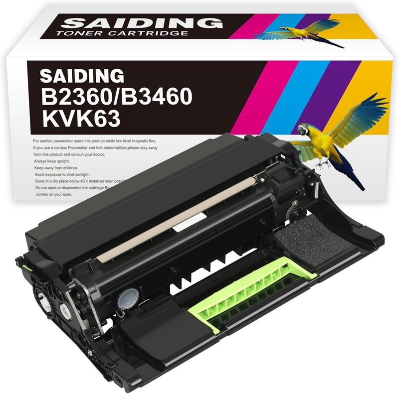 SAIDING KVK63 B2360 Drum Unit for Dell KVK63 Imaging Unit Replacement for Dell B2360d B2360dn B3460dn B3465dn B3465dnf S2830dn Printer(1-Pack) - Image 1