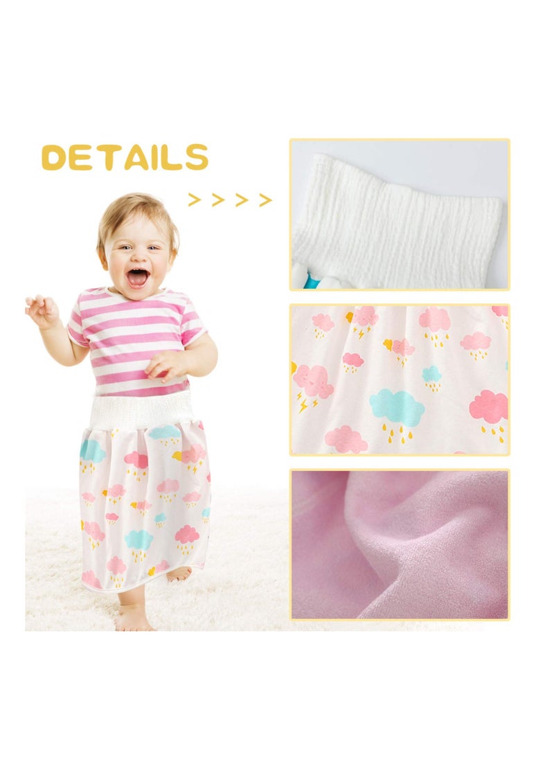 SYOSI Baby Nappy Skirt Cotton Diaper Training Pants Washable Shorts Waterproof Cloth Night Time Reusable Toddler Underwear for Pee Nappy Potty Training  - Image 4