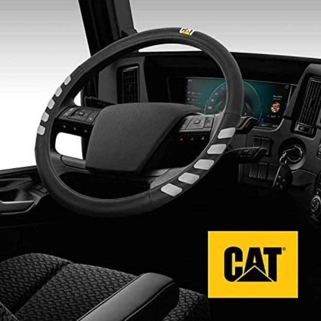 Caterpillar HexSport Black Carbon Fiber Steering Wheel Cover, Standard 15 inch Size, Durable and Comfortable with Advanced Grip, Car Steering Wheel Cover for Auto Truck Van  SUV - Image 4