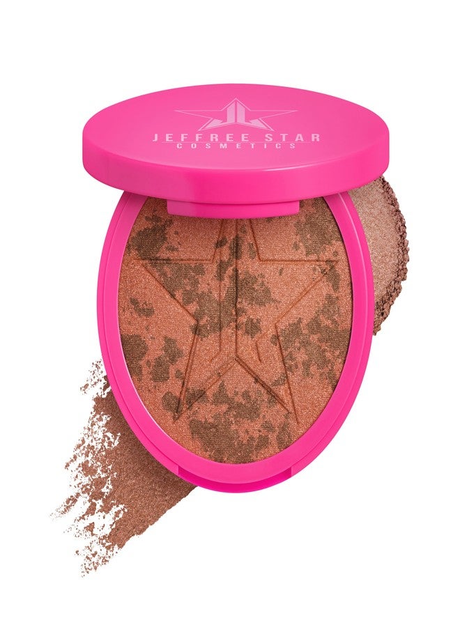 Jeffree Star Cosmetics Skin Frost Blush Highlighter, 0.56 oz, 2-in-1 Shimmer Powder (Truffle Alibi) - Image 2