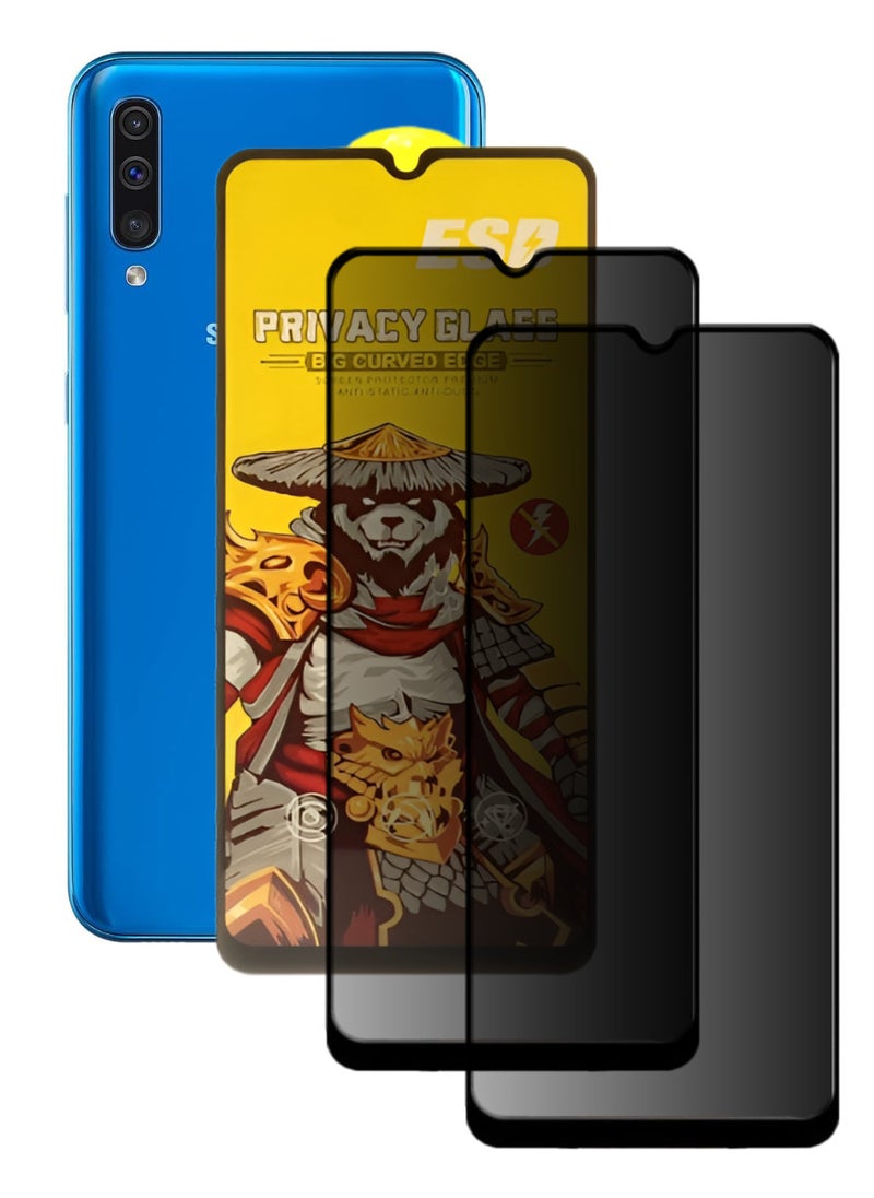 ESD 2 Pieces Tempered Dustproof Privacy Glass Screen Protector Compatible For Samsung Galaxy A50 - Image 1