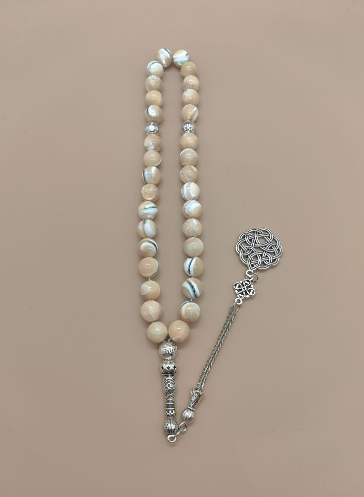 MAJOOD 33 Natural Mother Of Pearl Prayer Beads/Tasbih/10cm - Image 5