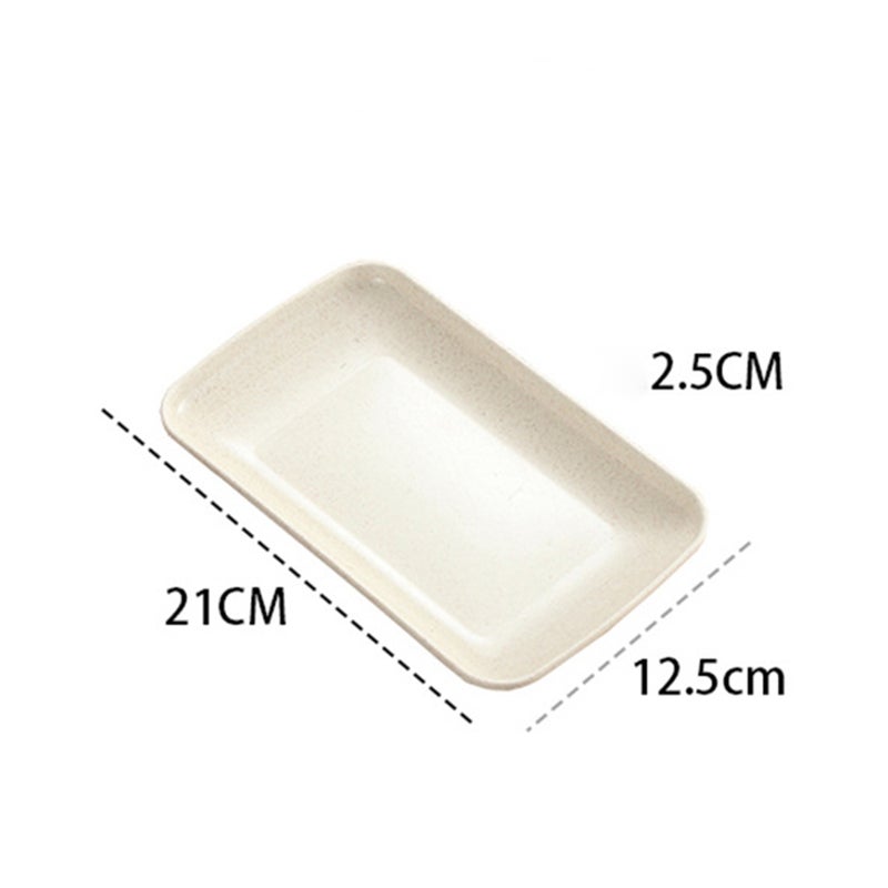 4pcs Dishes Household Dinner Plate Food Plate Microwave Oven Available Home Kitchen Utensils ( , Green, , Beige) - Image 2