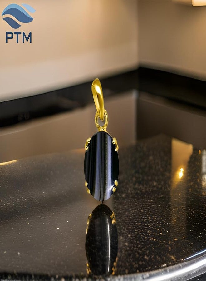 Ptm Natural Sulemani Hakik 9.25 Ratti or 8.5 Carat Astrological Certified Gemstone Panchdhatu/5 Metals 22k Gold Plated Pendant for Men & Women -fba1925 - Image 2