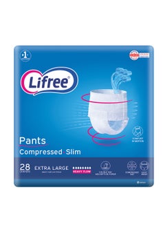 Lifree Slim Culotte Adult Diaper Pants Xl Size Mega Pack 28 Pieces  - Image 1