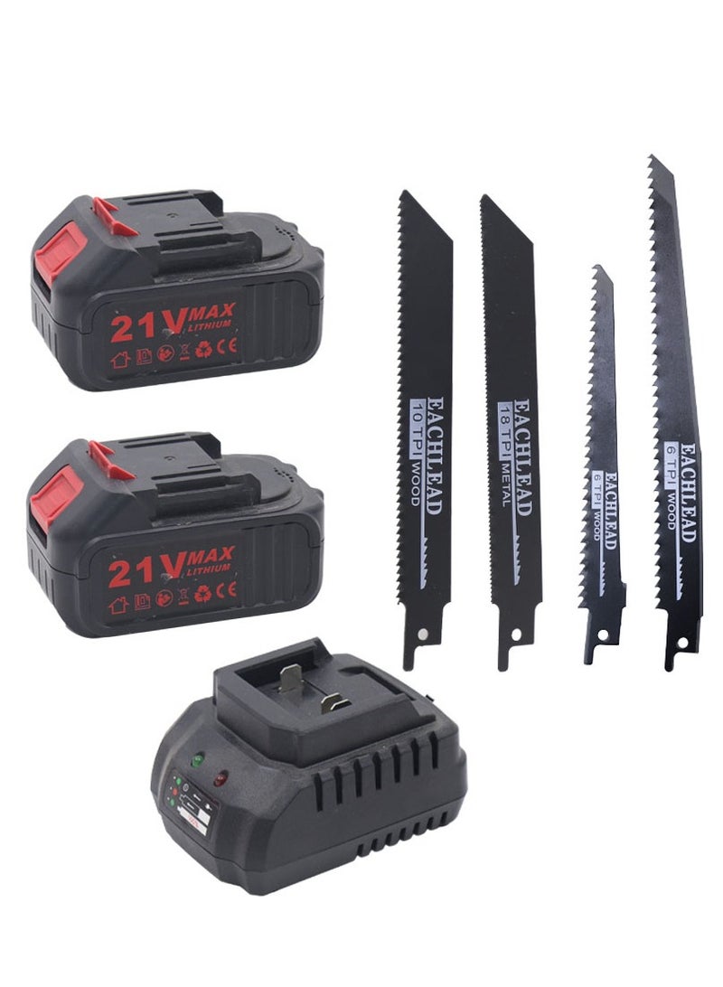 Reciprocating Saw 21 Volt Battery Used For Cutting Metal, Plastic - Image 3