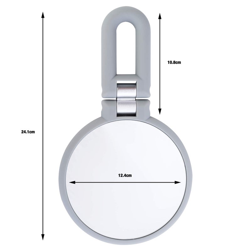 Danielle Magnification Folding Makeup Mirror  Grey  15X - Image 3