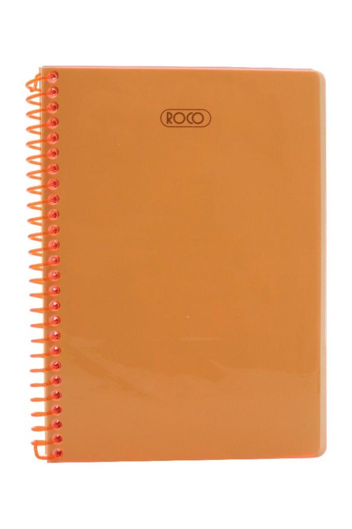 روكو دفتر نيون A5 | 80 ورقة | مسطر فردي  | برتقالي - Image 1