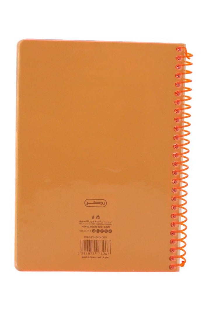 روكو دفتر نيون A5 | 80 ورقة | مسطر فردي  | برتقالي - Image 3