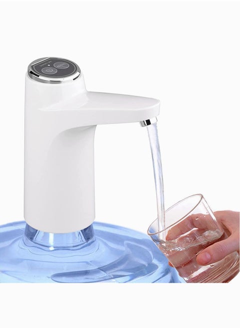 Rechargeable Smart Water Pump Dispenser Water Bottle Pump 1200mAh 4W White