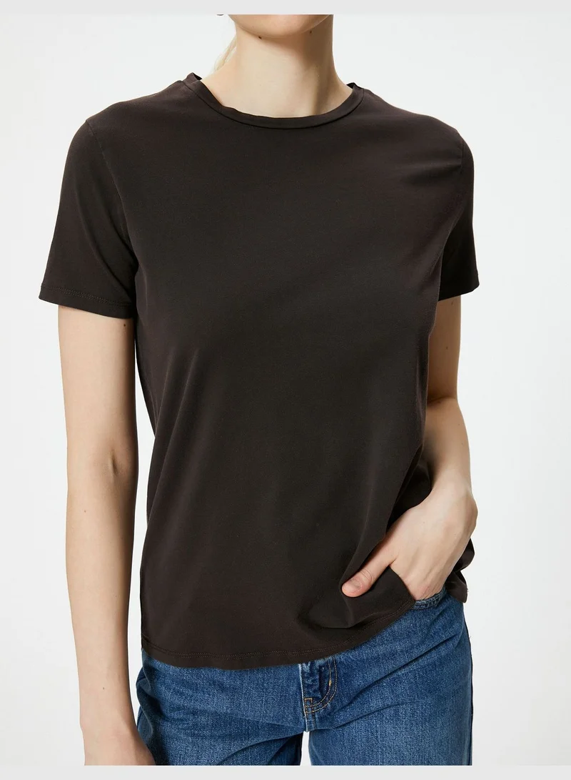 كوتون Short Sleeve Crew Neck T-Shirt