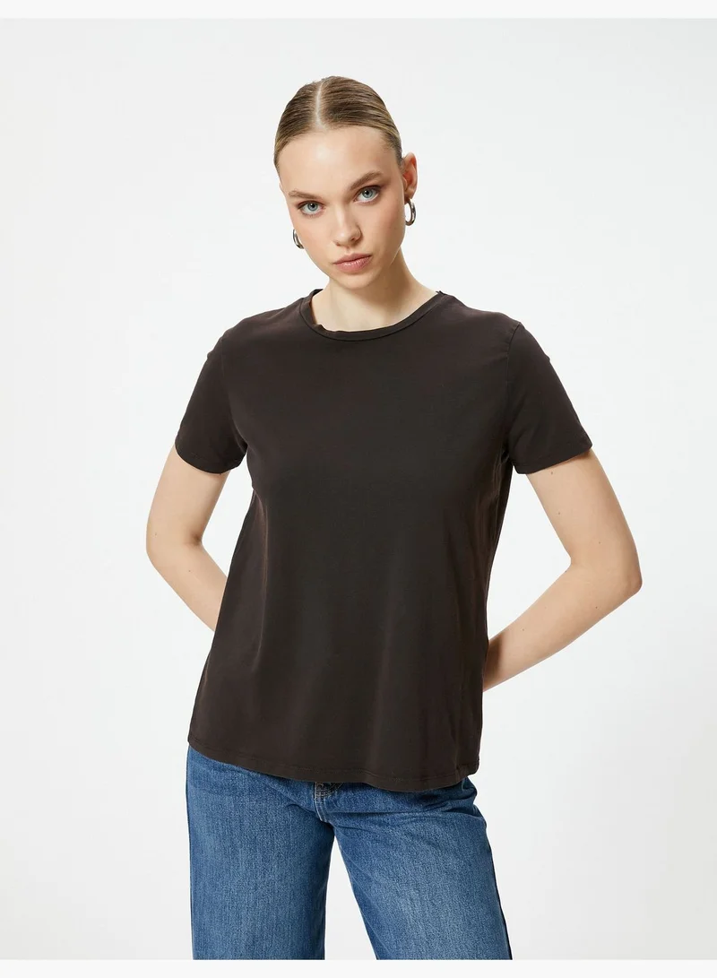كوتون Short Sleeve Crew Neck T-Shirt