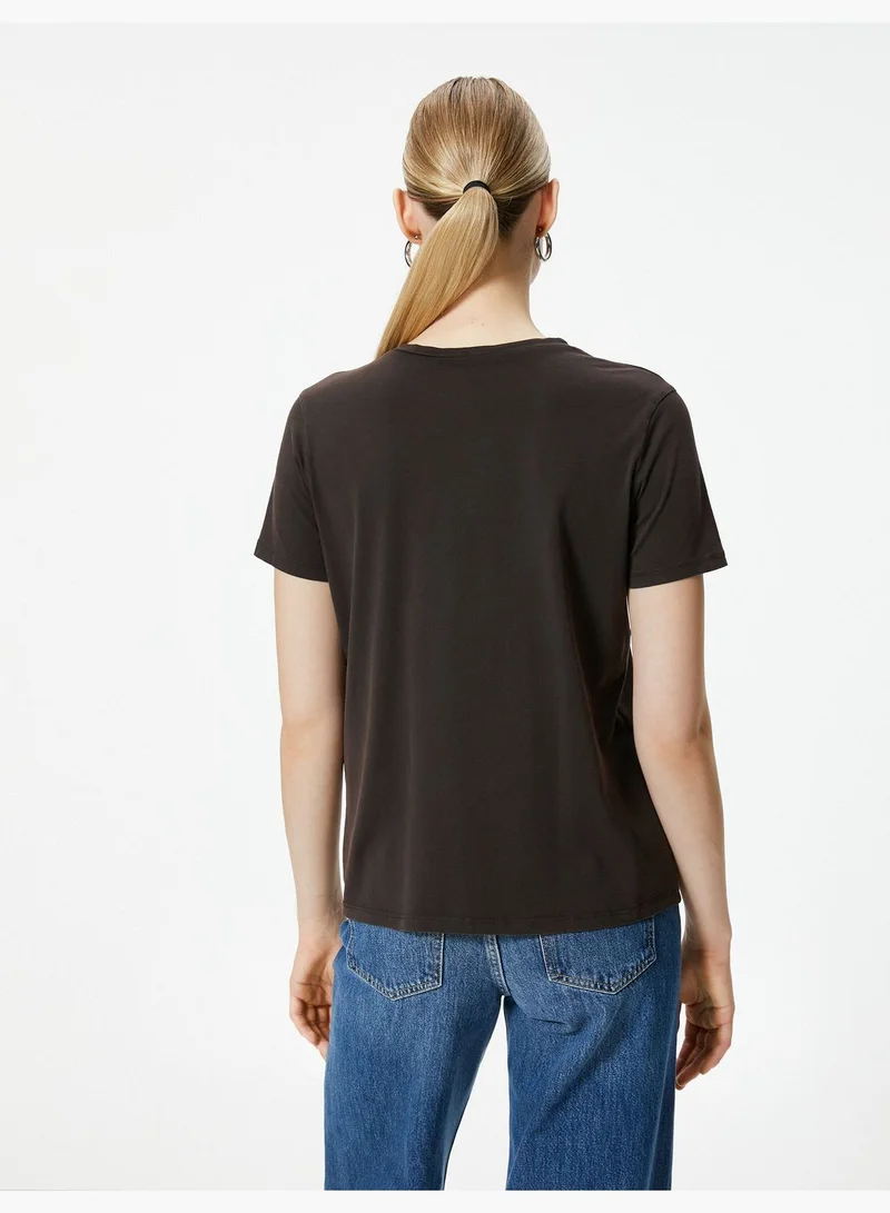 كوتون Short Sleeve Crew Neck T-Shirt