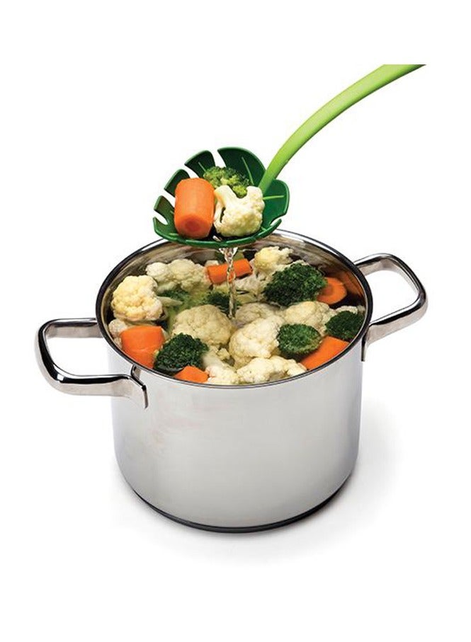 Aura Finesse JungleSpoon Creative Monstera-shaped Food Strainer, Spoon For Cooking, Cooking Strainer - Image 2