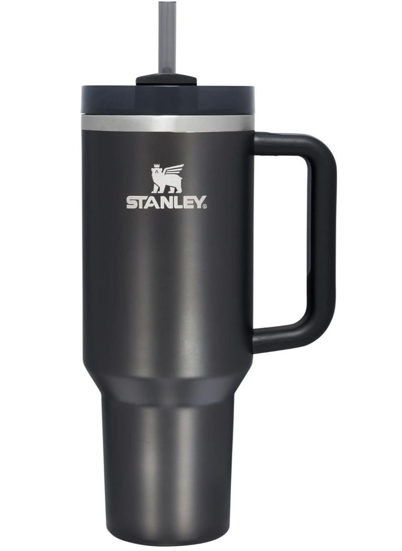 Stanley - Stanley Quencher H2.0 FlowState 40 oz Vacuum Insulated Tumbler with Lid and Straw – Black - Image 1