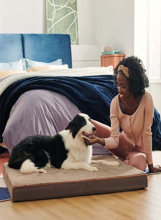 PAWSOME Foam Dog Bed for Small, Medium, Large and Extra Large Dogs/Cats -Crate Foam with Washable Bed - (Small, Brown) - Image 4