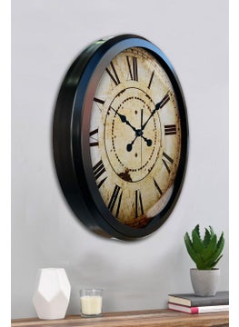 Platin Saat Platinum Clock 52 cm Black Metal Antique Wall Clock  - Image 4