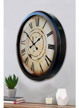 Platin Saat Platinum Clock 52 cm Black Metal Antique Wall Clock  - Image 3