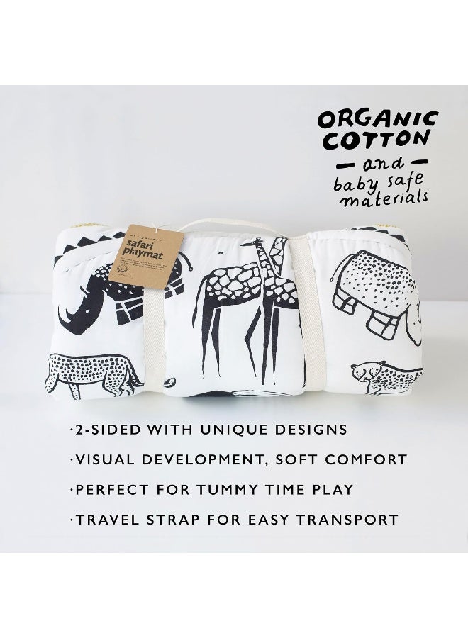 Wee Gallery, Play Mat, Organic Cotton Muslin Mat for Baby, 40-inch Diameter Beige wg864 - Image 3