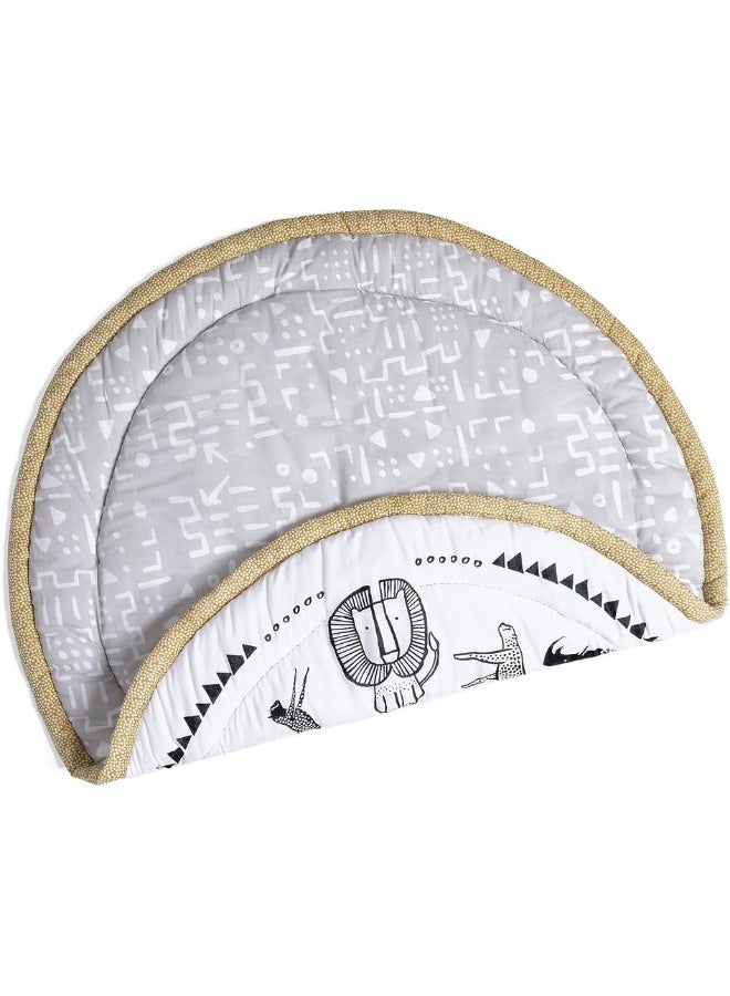 Wee Gallery, Play Mat, Organic Cotton Muslin Mat for Baby, 40-inch Diameter Beige wg864 - Image 4