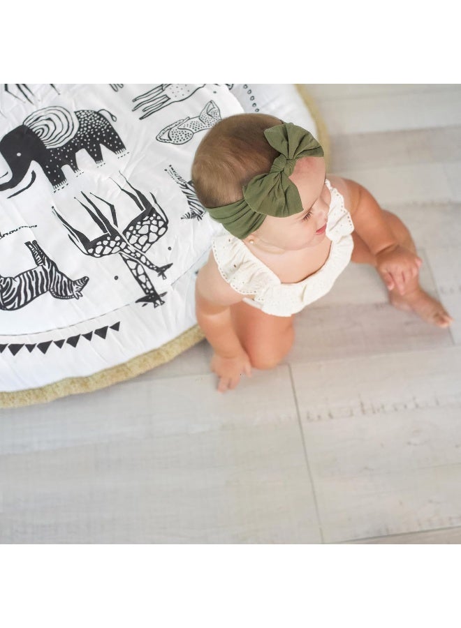 Wee Gallery, Play Mat, Organic Cotton Muslin Mat for Baby, 40-inch Diameter Beige wg864 - Image 2