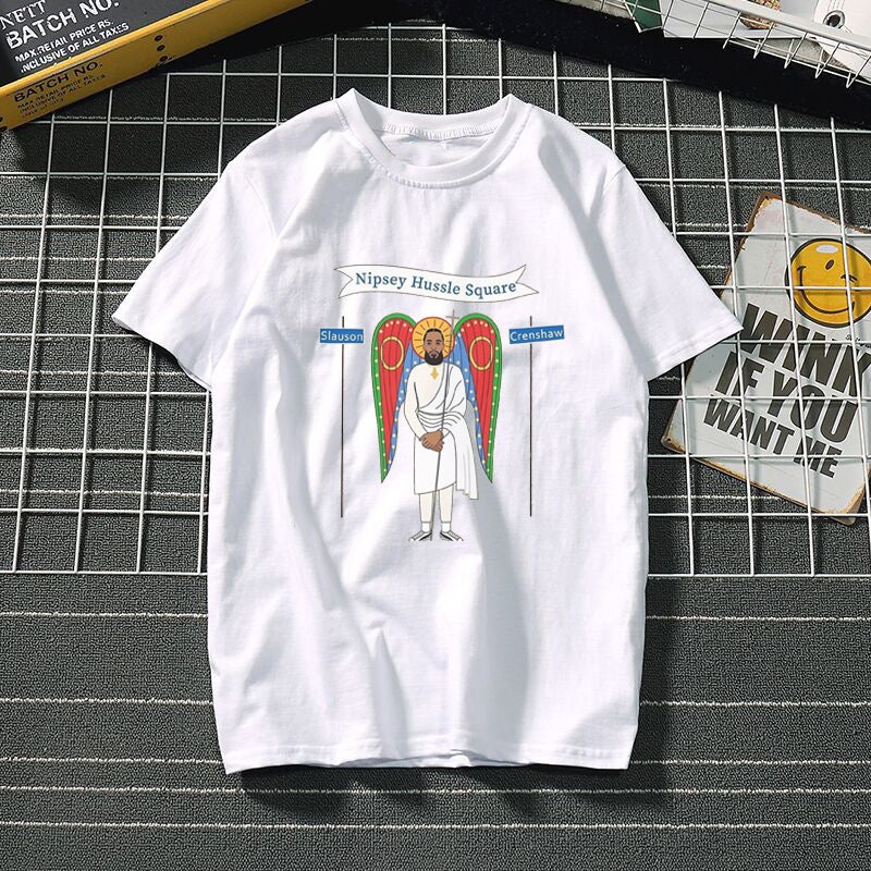 Short-Sleeved The Great Nipsey Men'S Printed T-Shirt 2019 White Nipsey Husslt-Shirt - Image 1