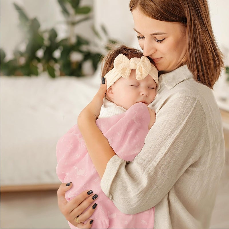 6 Pack Muslin Swaddle Blankets - Breathable & Soft Infant Receiving Blankets - Image 2