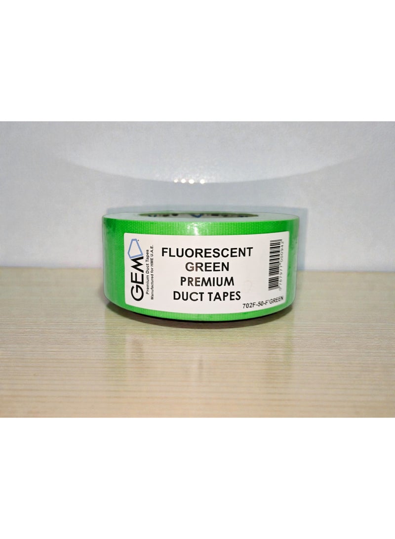جم شريط جيم فلوري أخضر 50 مم × 25 م – شريط تحديد عالي الوضوح، لاصق قوي، موديل 702F-50F أخضر - Image 1
