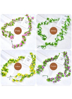Generic 4-Pieces double head rose vine garland artificial flower plant multicolour Champagne  - Image 3