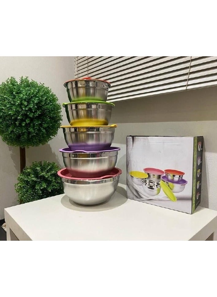 طقم بوله وعجان جامبو 5قطع طقم تلاجه 5قطع استانليس مستورد - Image 1