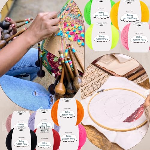 Art of Yarn Babe Cotton Pure 50% Cotton 50% Acrylic Fine 2 Yarn - Soft & Smooth Summer for Knitting, Crocheting, Amigurumi, Baby Blankets Garments – 50g (1.76 Oz), 165m (180.44 Yds) – 1 Skein 99414 - Image 5
