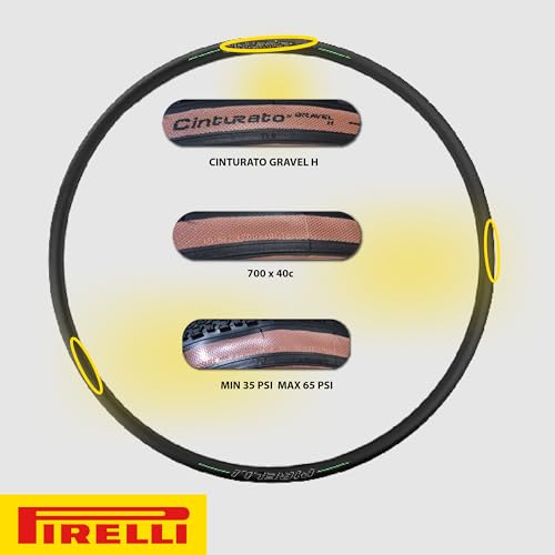 Pirelli Cinturato Gravel H Classic 340-622 (700 x 40c) Gravel Bike Tire (Classic Tan) Designed for Compact Terrain - SpeedGRIP Compound for Superior Grip in All Weather (1 Tire) - Image 4