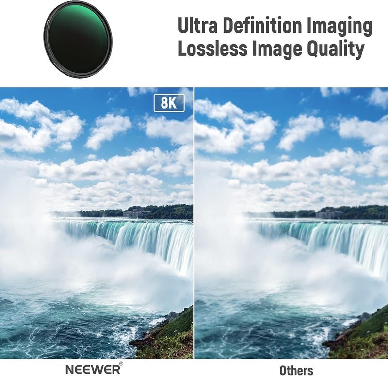 Neewer Neewer 72mm Variable ND Filter ND2 to ND32 Adjustable Neutral Density Camera Lens Filter with HD Optical Glass Nano Coating and Slim Frame - Image 5