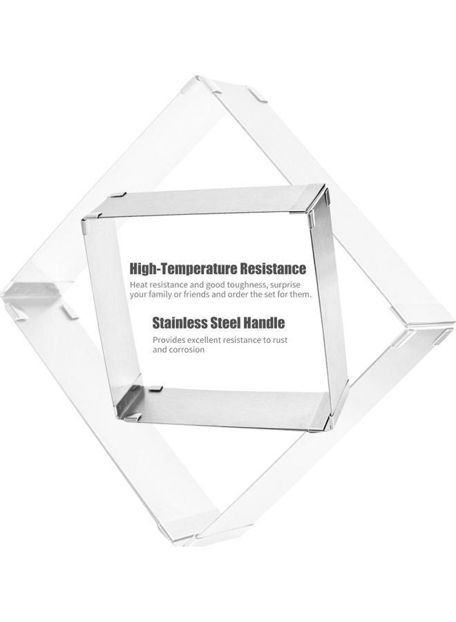 NIBEMINENT Stainless Steel Adjustable Cake Ring Silver 5.00 x 10.00 0.136cm - Image 3