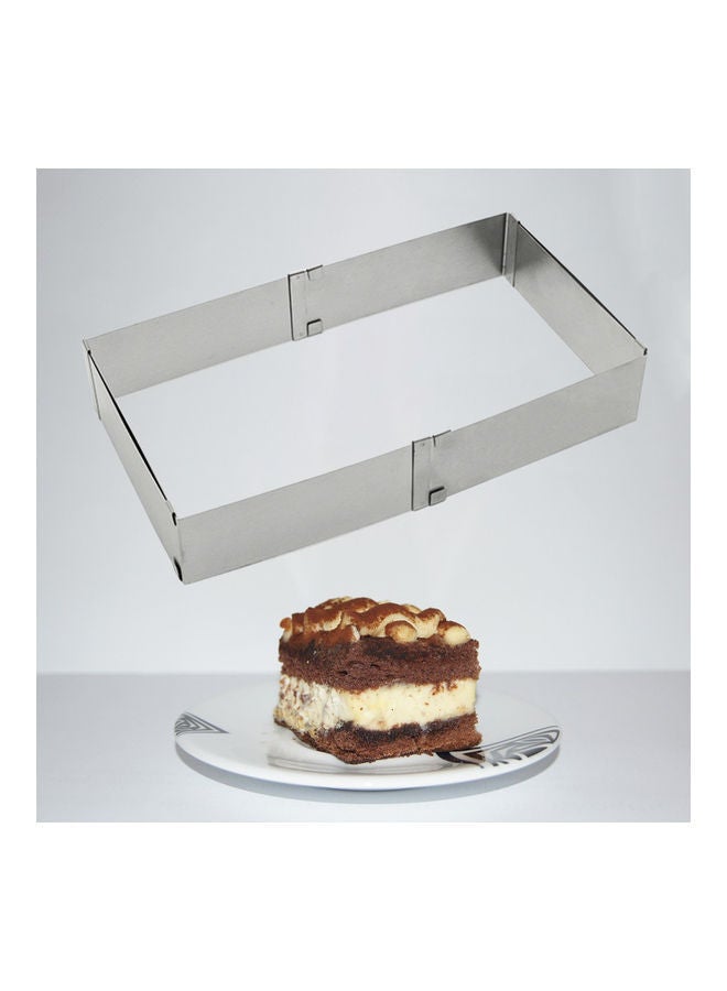 NIBEMINENT Stainless Steel Adjustable Cake Ring Silver 5.00 x 10.00 0.136cm - Image 4