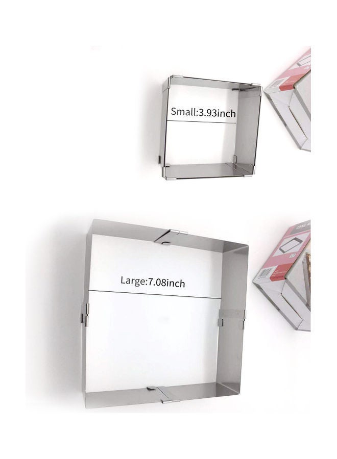 NIBEMINENT Stainless Steel Adjustable Cake Ring Silver 5.00 x 10.00 0.136cm - Image 5