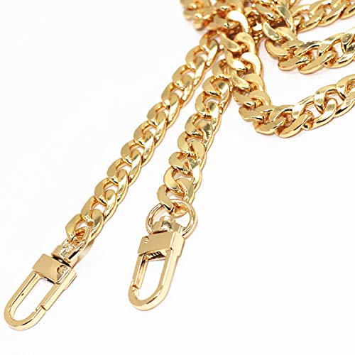 Model Worker 47" DIY Iron Flat Chain Strap Handbag Chains Accessories Purse Straps Shoulder Cross Body Replacement Straps, with Metal Buckles (Gold) - Image 4