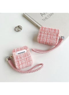 Square Lace Fabric Suitable For Apple Bluetooth Headphone Case Airpods Pro2 Protective Shell Soft 3 Generation All-inclusive Cover-Color:Pink-Applicable Model:airpods 1/2 Generation