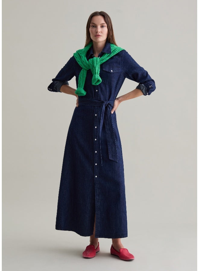 Ovs Denim Belted Shirtdress - Image 1