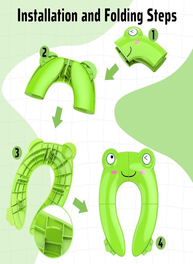 LAVENTHA Toddler Toilet Seat, Foldable Potty Toilet Training Seat for Boys and Girls, with 2 Anti Slip Locks, Fits Square & D Shape & Oval Toilets - Image 4