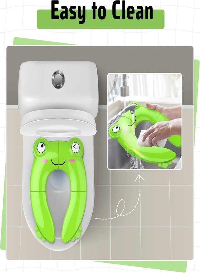LAVENTHA Toddler Toilet Seat, Foldable Potty Toilet Training Seat for Boys and Girls, with 2 Anti Slip Locks, Fits Square & D Shape & Oval Toilets - Image 5