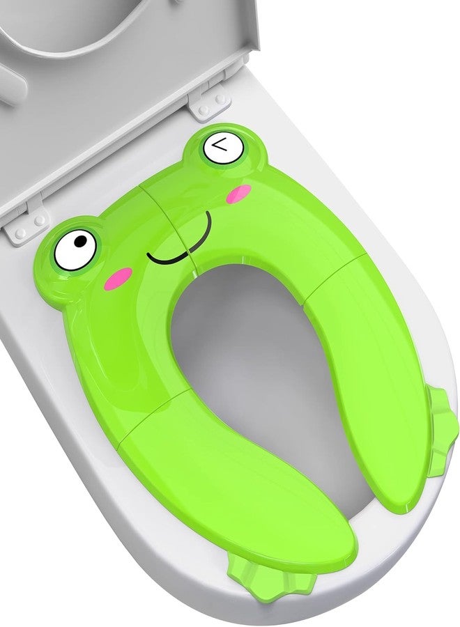 LAVENTHA Toddler Toilet Seat, Foldable Potty Toilet Training Seat for Boys and Girls, with 2 Anti Slip Locks, Fits Square & D Shape & Oval Toilets - Image 1