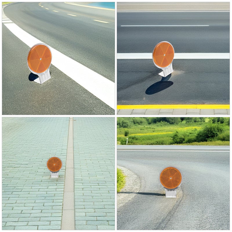 4 pcs Reflective Road Markers For Driveway Safety Heavy Duty Reflectors For Highway And Driveways - Image 2
