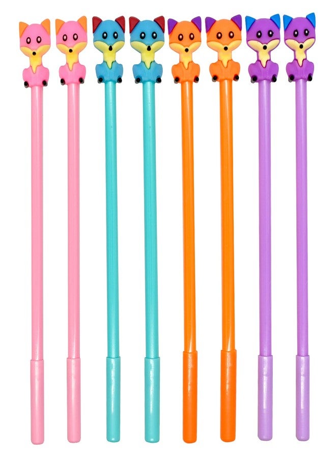 Lopenle 28PCS Smart Fox Pens Novelty Animal Gel Pen Cute Animal Topper Pens Black Ink For School Home Office Stationery Store… - Image 1