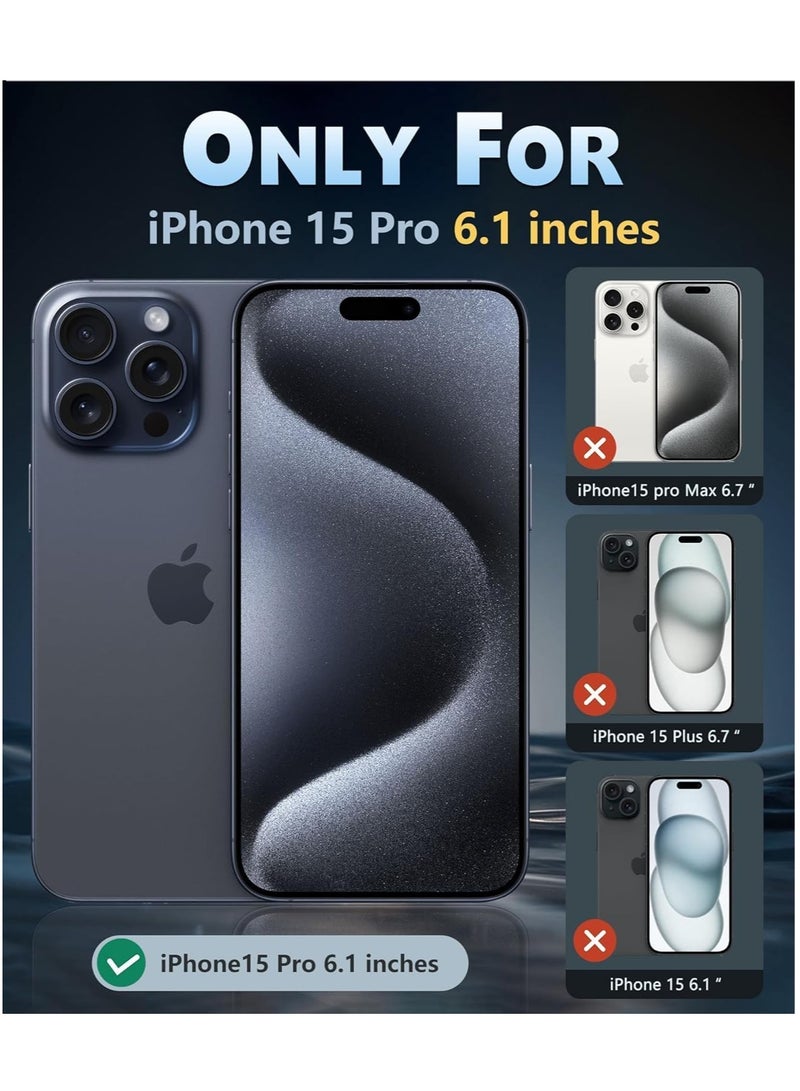 BORTONY iPhone 15 Pro Case Liquid Silicone Gel Rubber Soft Silky Touch Anti Scratch Shockproof Protective Cover 6.1 Inch - Image 2