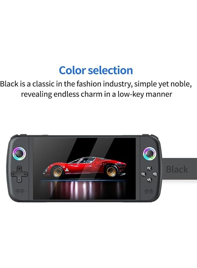Portable Retro Gaming Console, Large 7-Inch IPS Display, Open Source Handheld Player with Double Joysticks, 128GB Storage and 30,000+ Classic Games (Gray). - Image 2