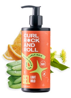 CURL ROCK AND ROLL Curl Rock and Roll Hair Styling Gel - Moisturizes and Nourishes - Paraben-Free & Sulfate-Free - Light Hold, 300 ml  - Image 1