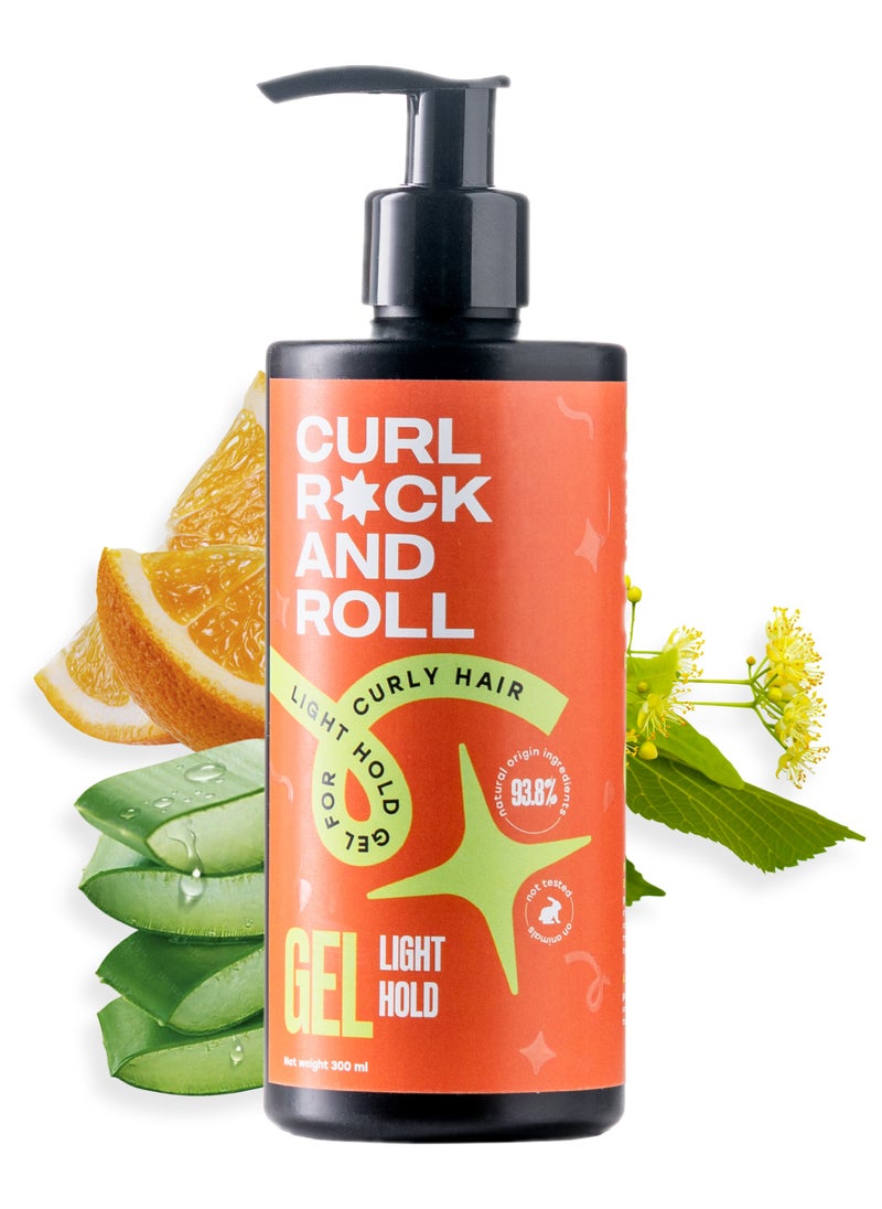 CURL ROCK AND ROLL Curl Rock and Roll Hair Styling Gel - Moisturizes and Nourishes - Paraben-Free & Sulfate-Free - Light Hold, 300 ml  - Image 1